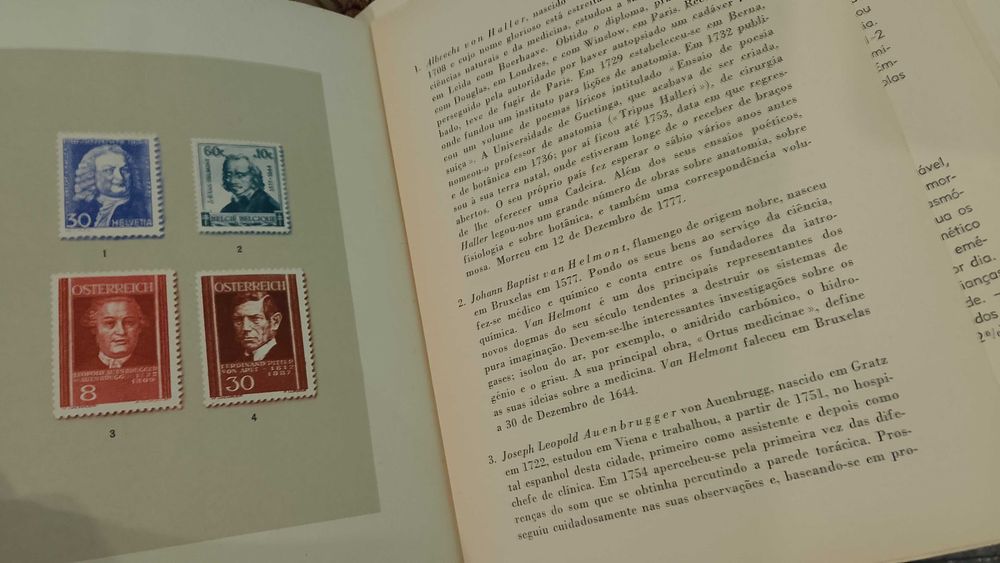 Boletins Selos com efígies de Médicos - F. Hoffmann-La Roche
