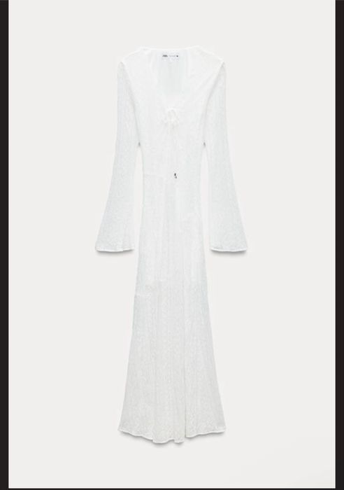 Сукня zara довга з мереживом ажурна