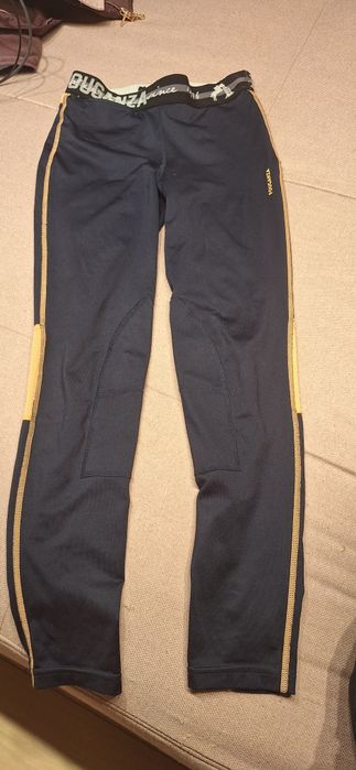 Legginsy Jezdzieckie Fouganza 100 Niebieskie r. 133- 142
