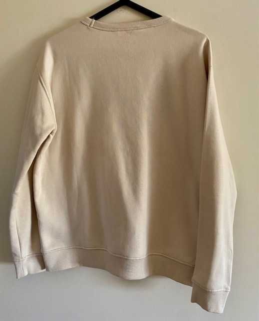 Sweat-shirt Cortefiel beige rosado, bordada. Ecológica. Original !