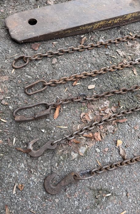 Удлинители вил на вилочный погрузчик 40814/40816 + такелажные цепи