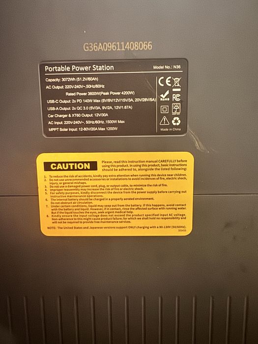 СРОЧНО! Портативна зарядна станція Netsodis N36 3600W ГАРАНТІЯ • КИЇВ