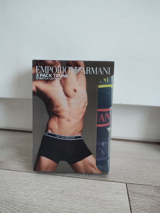 Nowe bokserki męskie 3 Pack Emporio Armani S