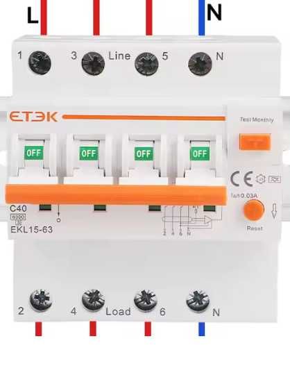 Vários Disjuntor Diferencial trifásico HAGER LEGRAND Schneider ETEK