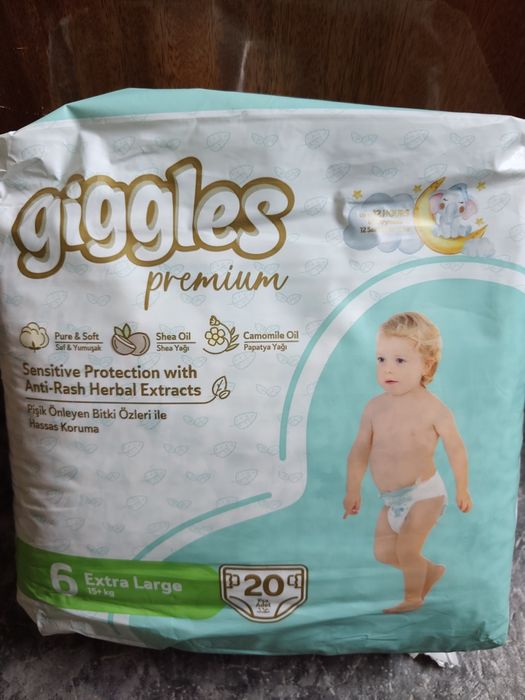 Giggles premium 6 памперси 20штук