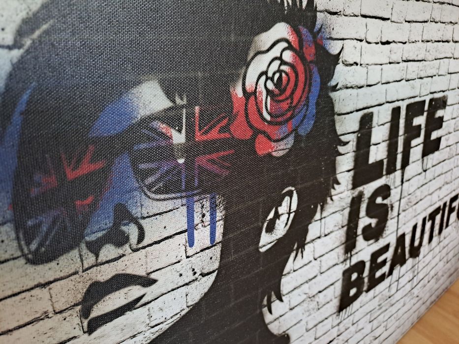 Banksy 80x40 cm wydruk na płótnie budka telefoniczna