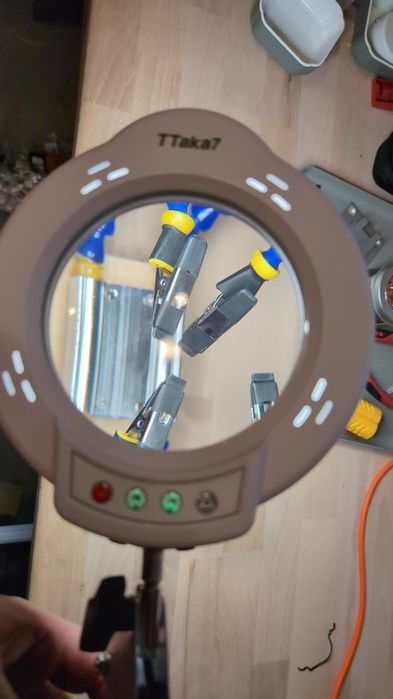 Лупа, настільна збільшувальна лампа з підсвіткою