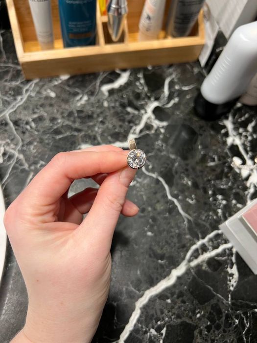 Сережка срібна з позолотою