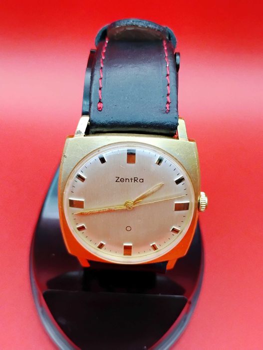 ZentRa męski mechaniczny zegarek vintage Au do garnituru