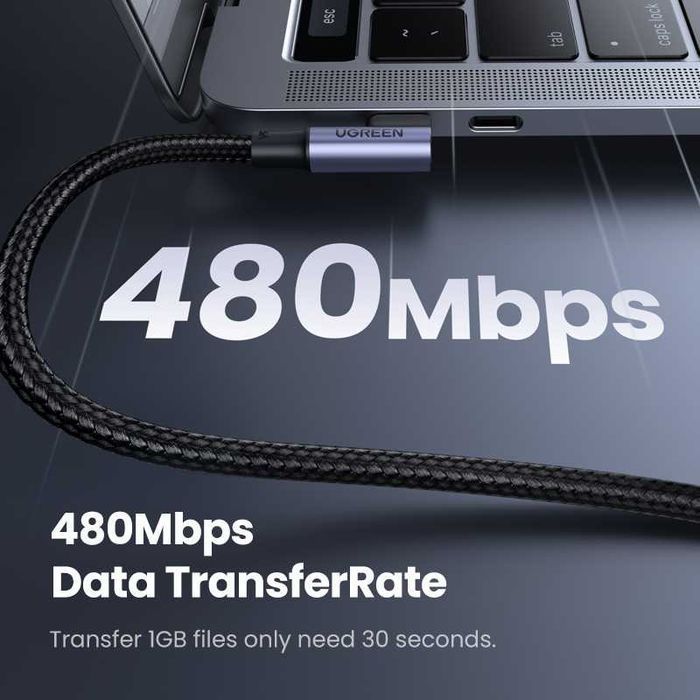 Кабель usb type c 100W Ugreen провод шнур тайп си для быстрой зарядки