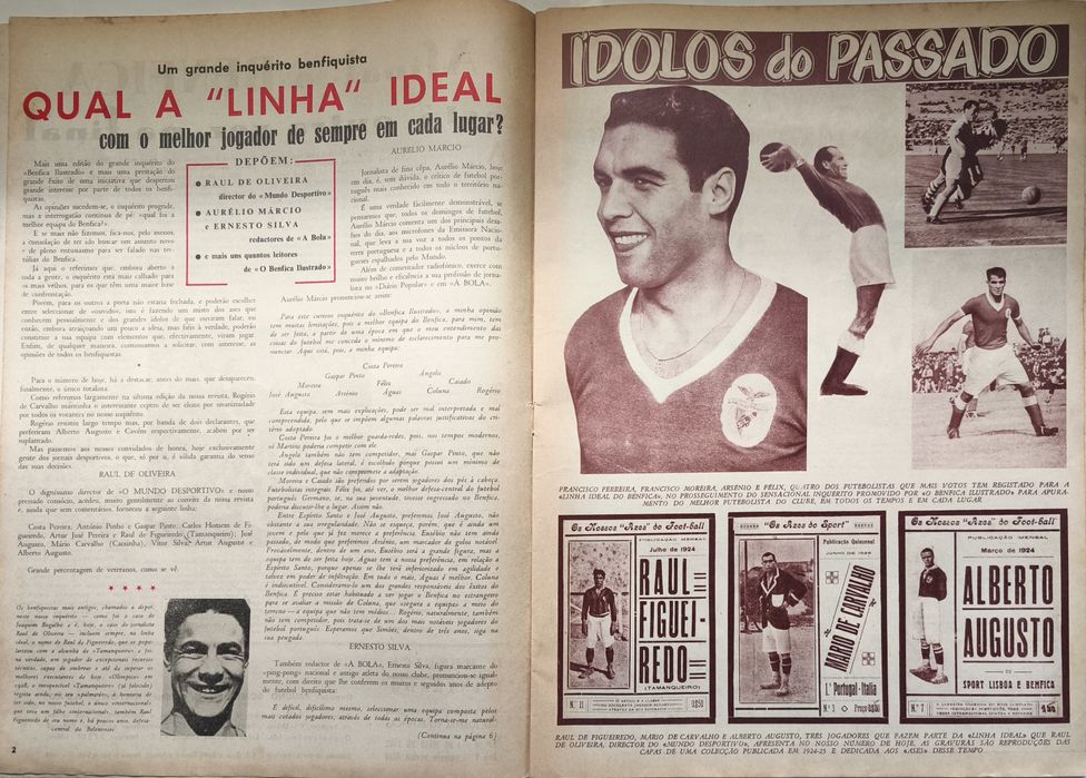 Revista "O Benfica ilustrado" N°56 de 1 de Maio de 1962