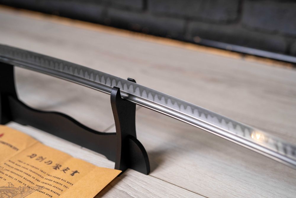 Miecz samurajski Japońska Katana Stal T10 Handmade + Stojak HAMON w-wa