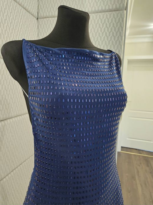 Sukienka maxi Asos M 38 zdobiona maxi odkryte plecy