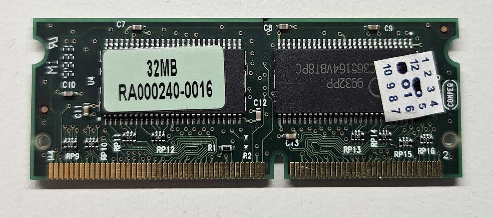 Pamięć RAM 32MB 100Mhz SDRAM Laptop Retro
