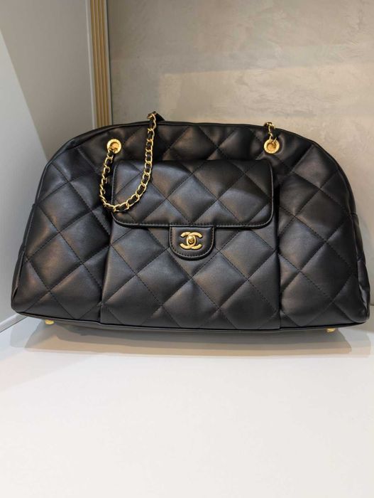 Сумка Chanel з натуральної шкіри довжина 45 см шанель кожаная