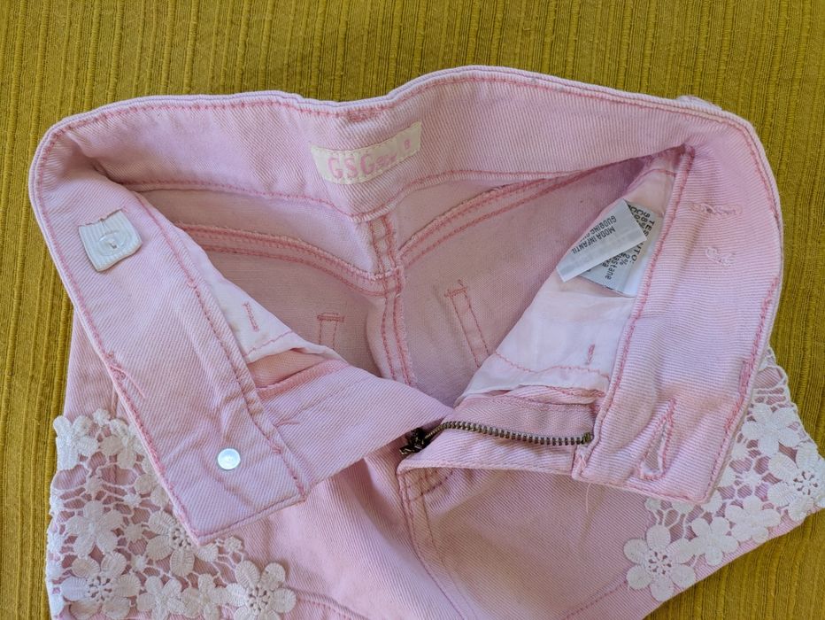 Calções Cor-de-rosa com renda, Algodão, 8 Anos
8 Anos