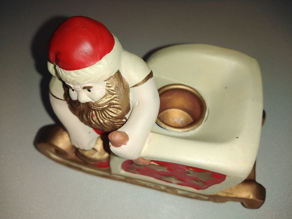 Trenó Pai Natal suporte para vela