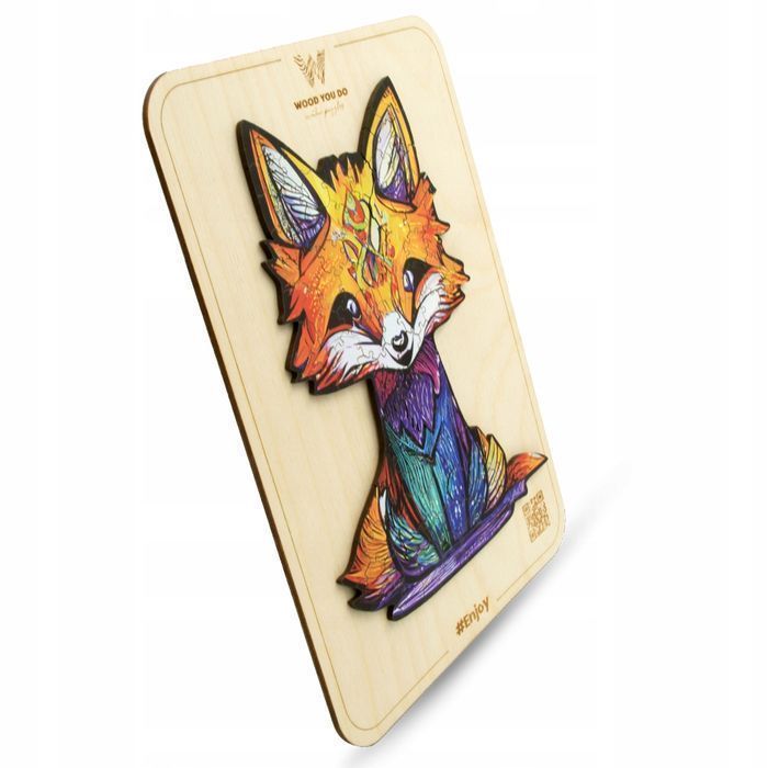 Puzzle Drewniane Lisek Z Ramką / 100 Puzzli