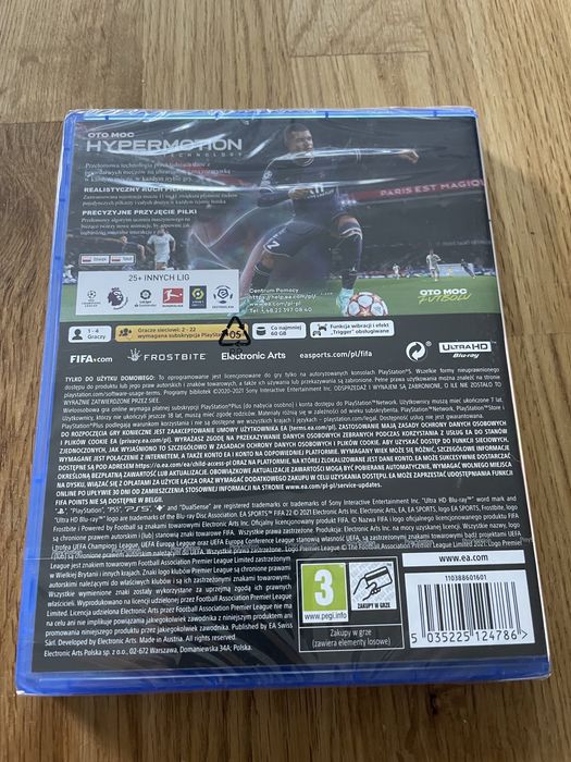 Gra FIFA 22,  na konsolę PS5 polska wersja językowa Nowa