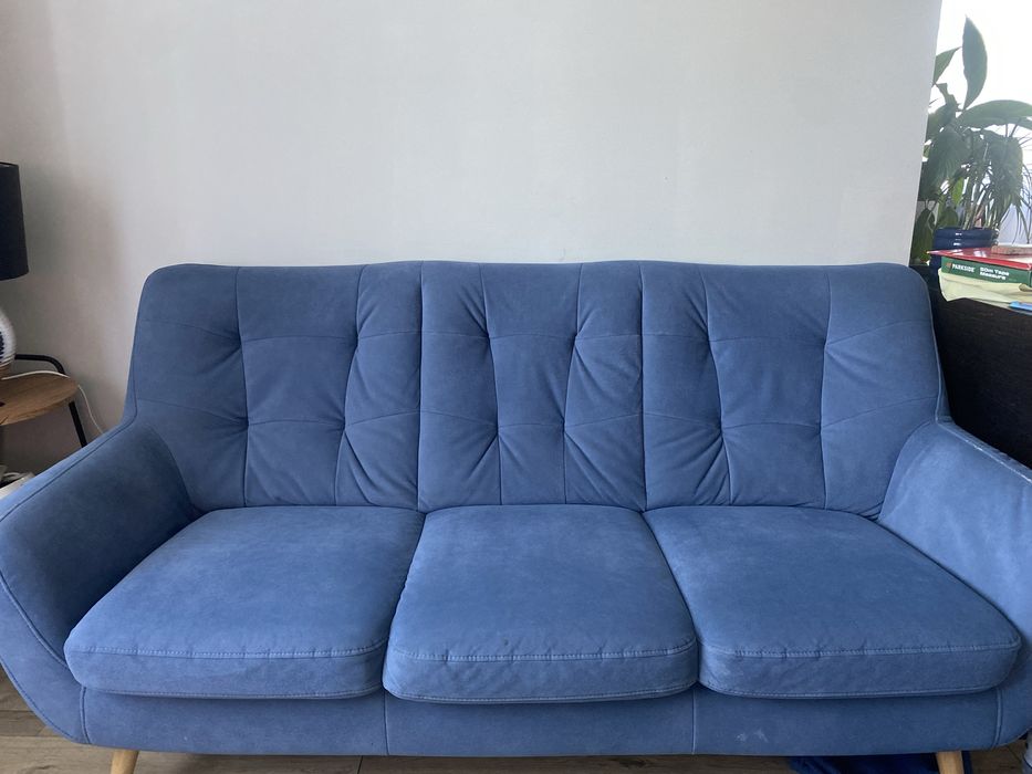 Sofa kanapa granatowa sofy kanapy 2 szt