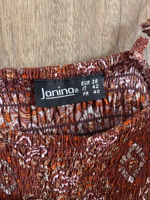 Sukienka letnia boho wzory bordowa S/M