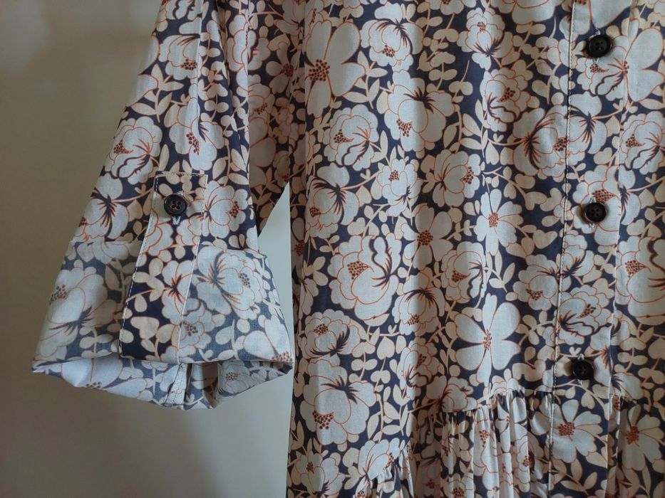 Vestido Estampado Bege, TM