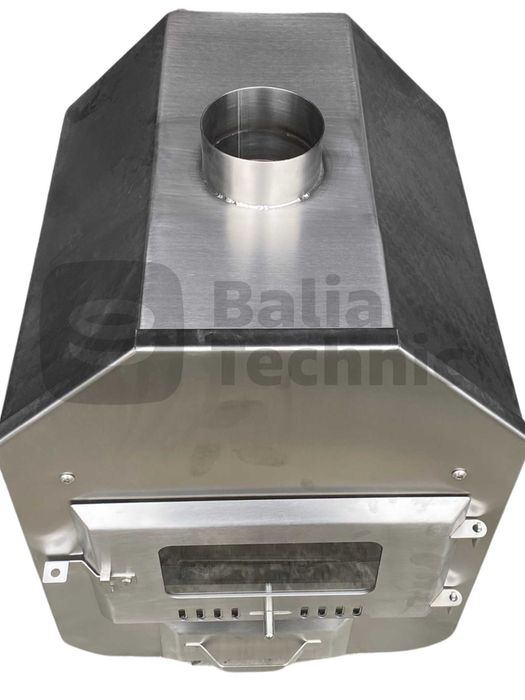 Piec do Bali / Jacuzzi ogrodowego /Ruskiej Bani z kominem i daszkiem