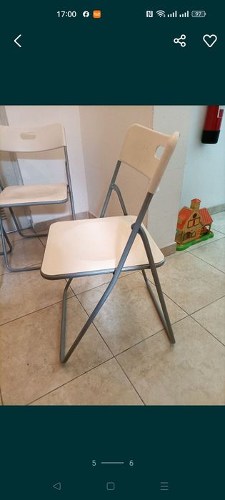 Oportunidade, vendo 4 cadeiras dobráveis