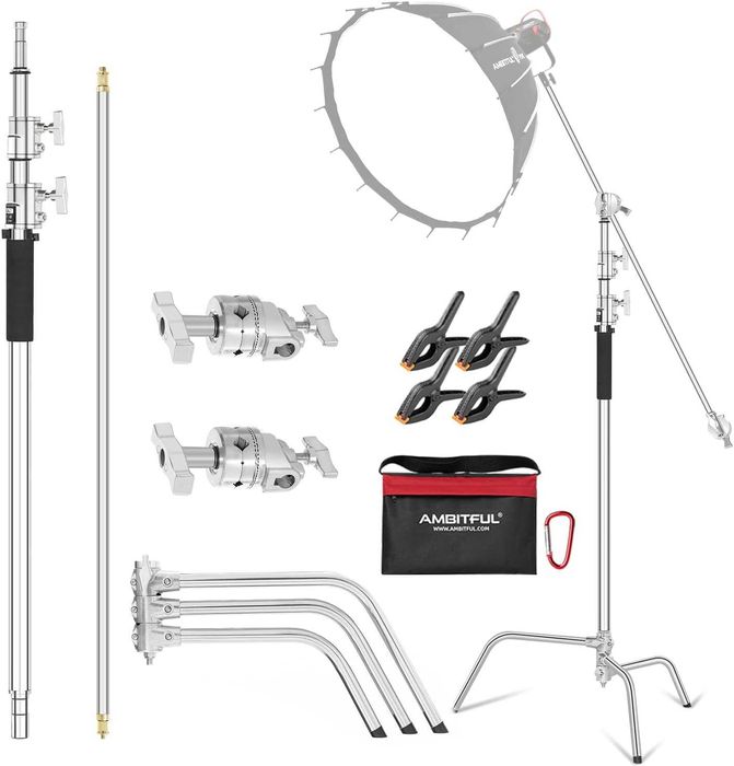 Statyw studyjny C-Stand 320 cm z ramieniem i obciążnikiem