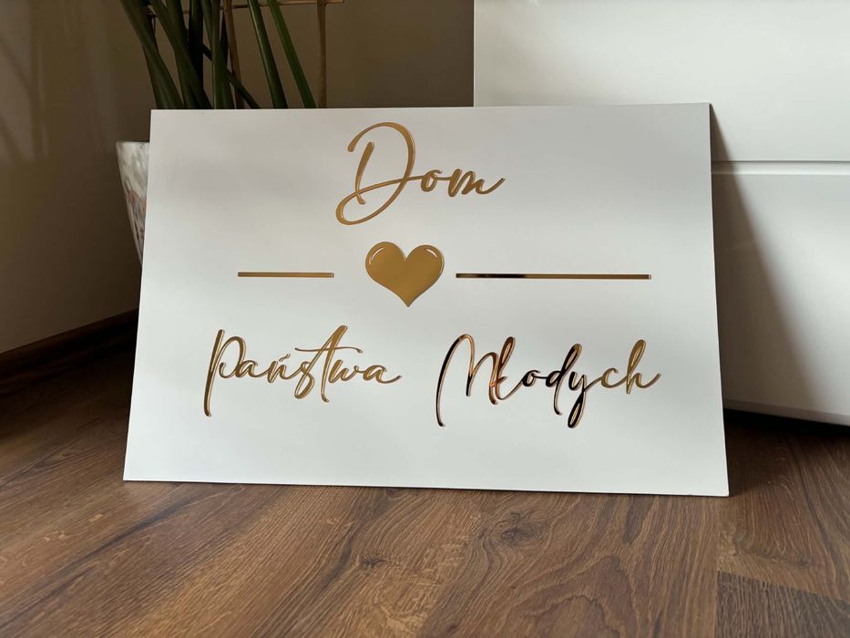 Tablica ślubna - Dom Państwa Młodych