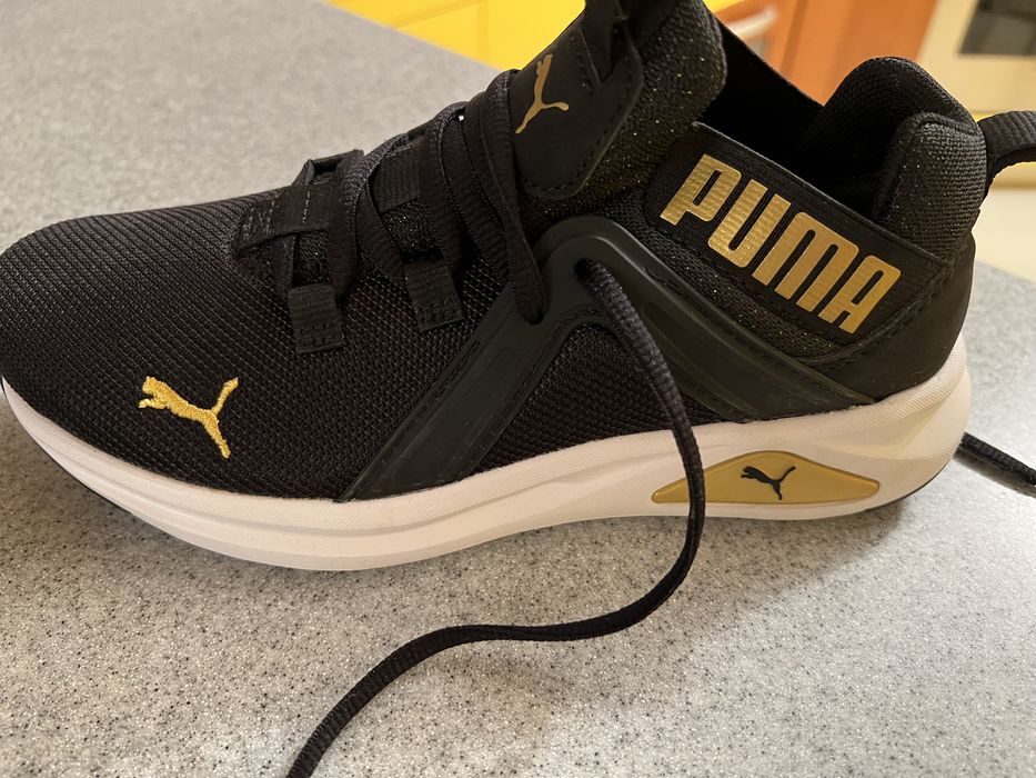 Puma adidasy czarno złote 35,5