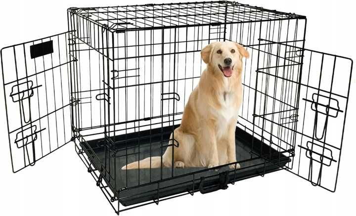 Duża Klatka dla Psa Kennelowa do Samochodu Transporter Metalowa XXL