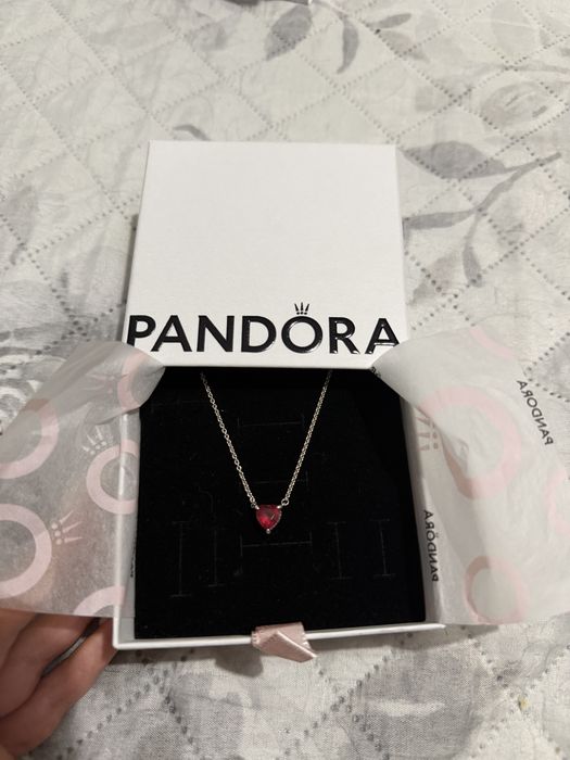 Conjunto Pandora – Pulseira, Colar e Anel de coração