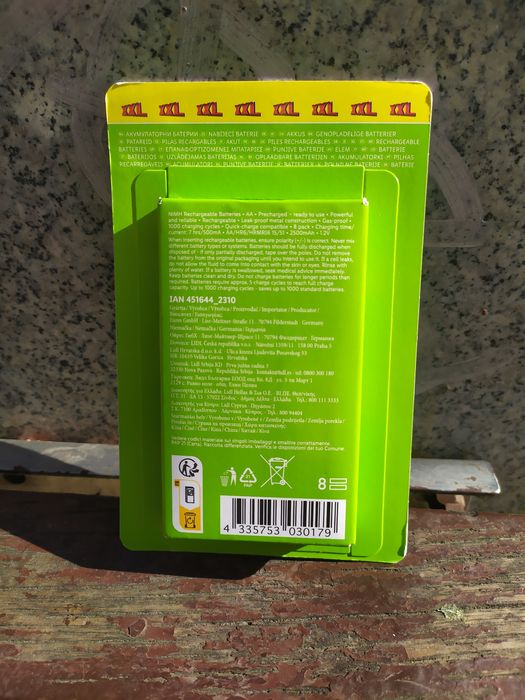 1 пачка 8шт аа тронік перезарядні  акумулятори