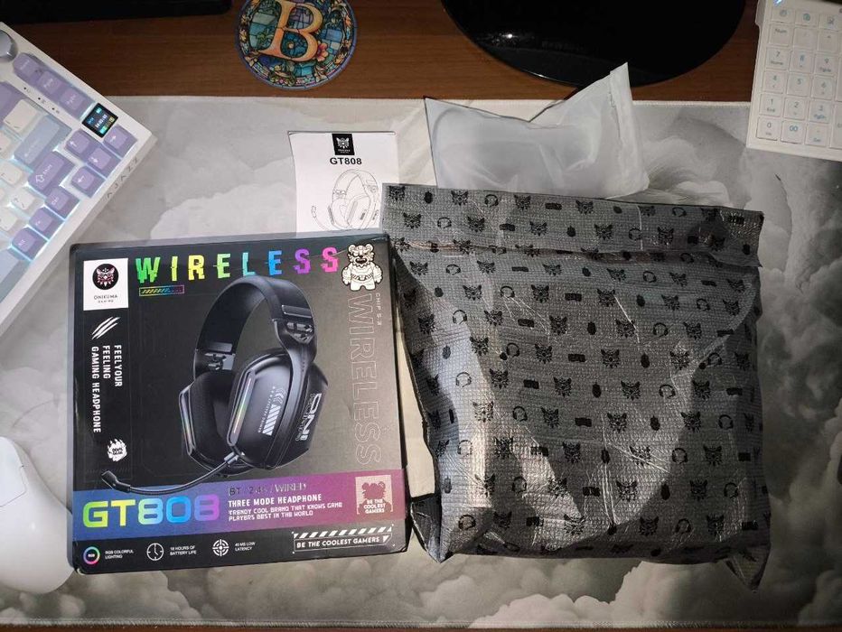 Игровые беспроводные наушники Onikuma GT808