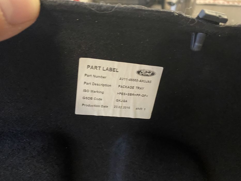 Półka bagażnika Ford B-MAX