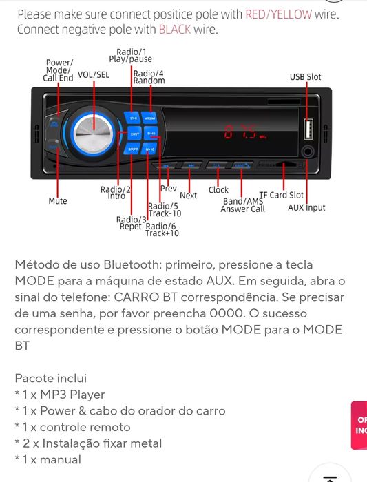 Radio 1 din universal novo