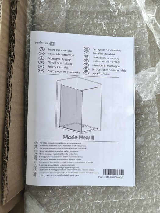 Kabina  walk in Radaway Modo NNie II