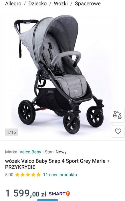 Wózek Valco Baby Snap 4 Sport szary