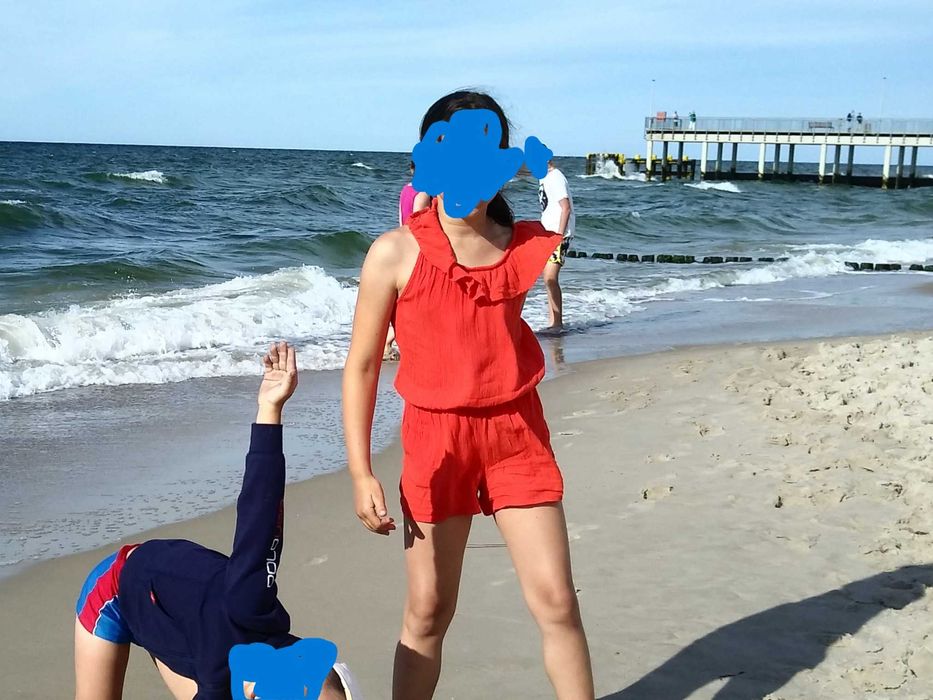 Kombinezon pomarańczowy H&M 140cm mega unikat