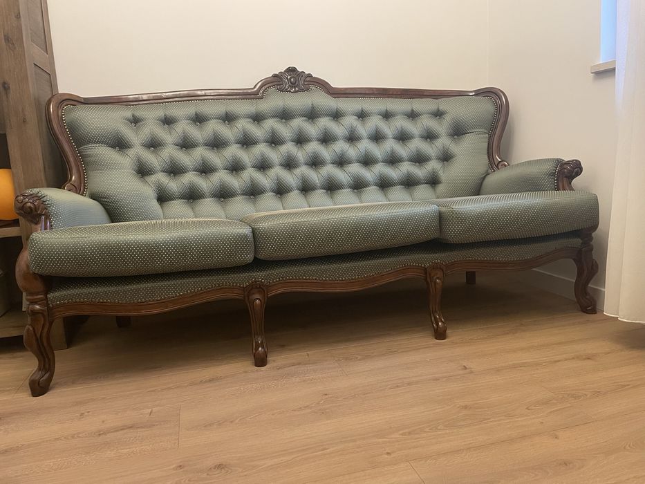 Luksusowy Komplet Wypoczynkowy: Sofa + 2 Fotele | Antyk z Holandi