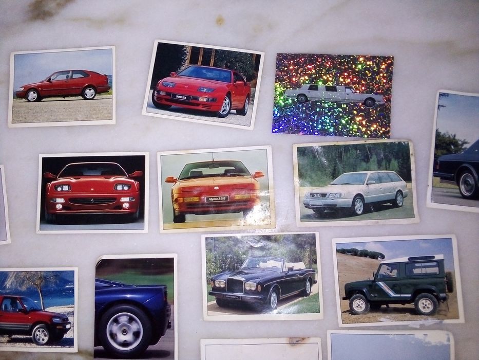 Conjunto de 25 Cromos Super Auto Antigos