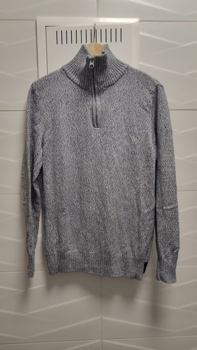 Sweter Superdry r. L stójka niebieski