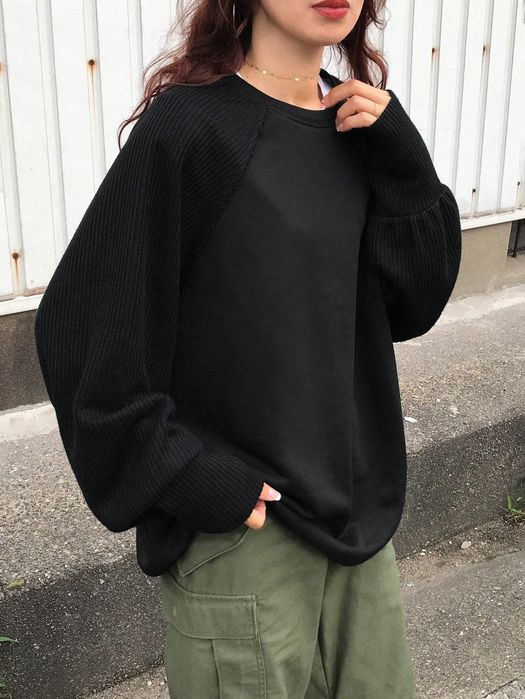 Bluza Oversize Luźna Czarna Casual Friful L 40