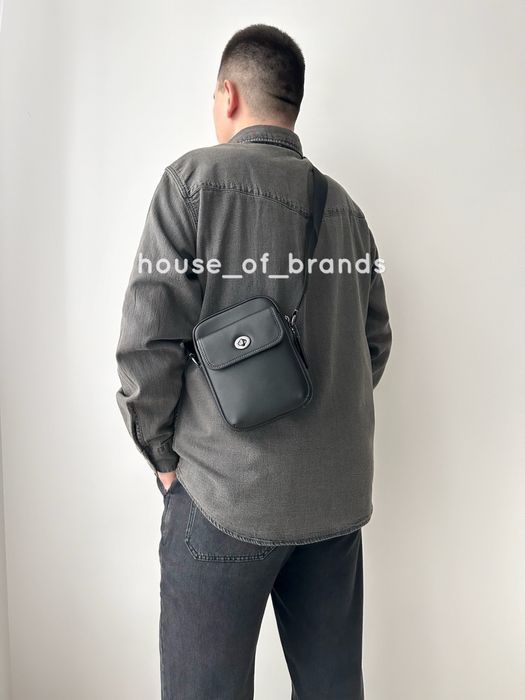 Чоловіча сумочка COACH Turnlock Crossbody Bag мужская сумка кожаная