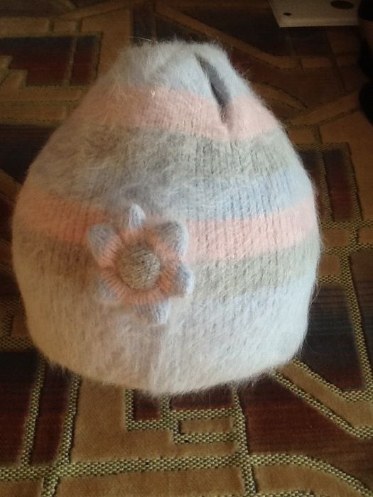 Шапка детская зимняя, натуральная ангора !