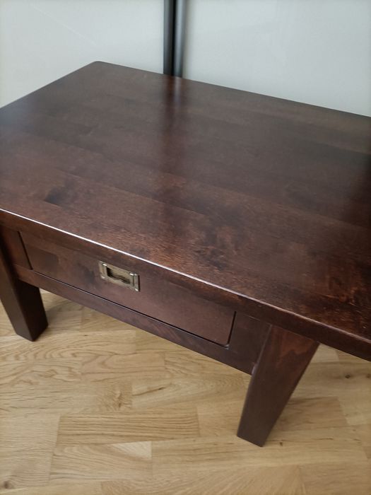 Stolik kawowy, ława z szufladą / drewno