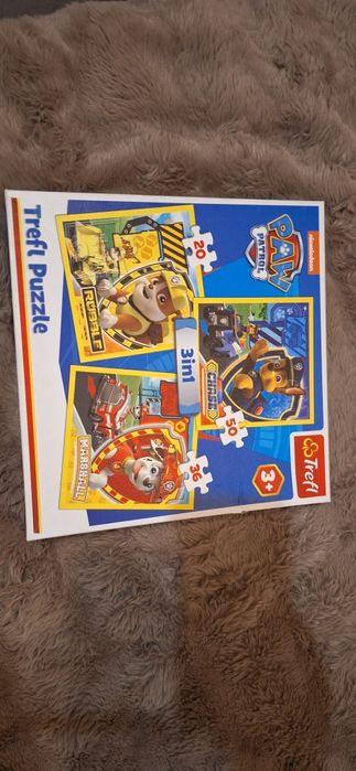 Puzzle Trefl 3 w 1 psi patrol, wiek 3+