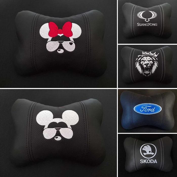 Подушки на подголовники авточехлы в авто, чехлы на сидіння автоподушка