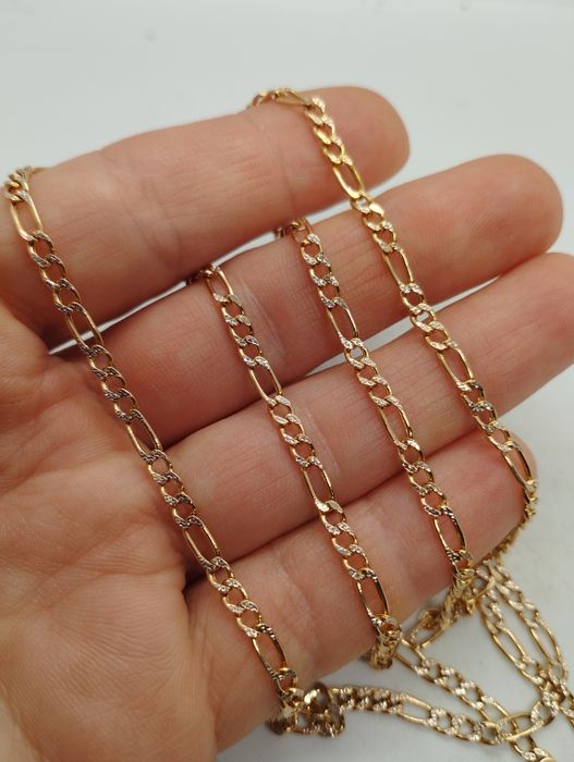 Золотая двухцветная цепочка 61 см 4.99 грамма